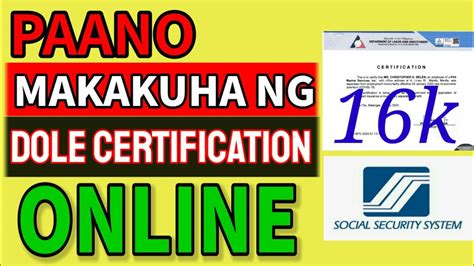 dole certificate of unemployment online|PAANO MAG.